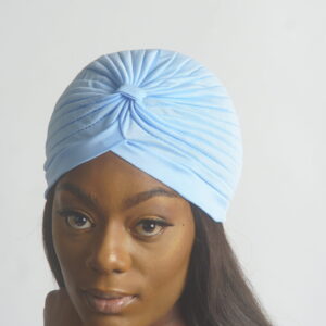 SKY BLUE PLAIN SLIP ON TURBAN