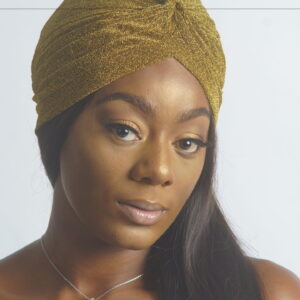 GOLDEN Glitter Slip-On Turban