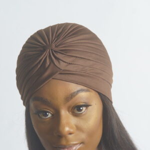 BROWN PLAIN SLIP ON TURBAN