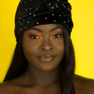 BLACK Diamante Studded Turban