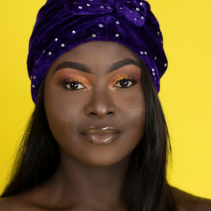 PURPLE Diamante Studded Turban