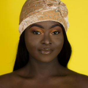 TAN Diamante Studded Turban