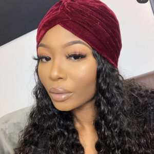 Merlot Velvet Slip On Turban