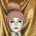 Mauve Mink Fur Beanie