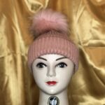 Mauve Mink Fur Beanie