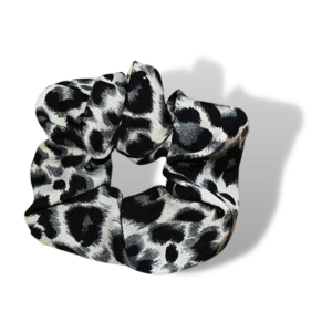 Black Safari Satin Scrunchie