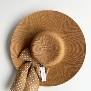 Lady In Brown Summer Straw Hat