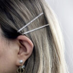 CRYSTALIZED METAL BOBBY PINS - 3PCS