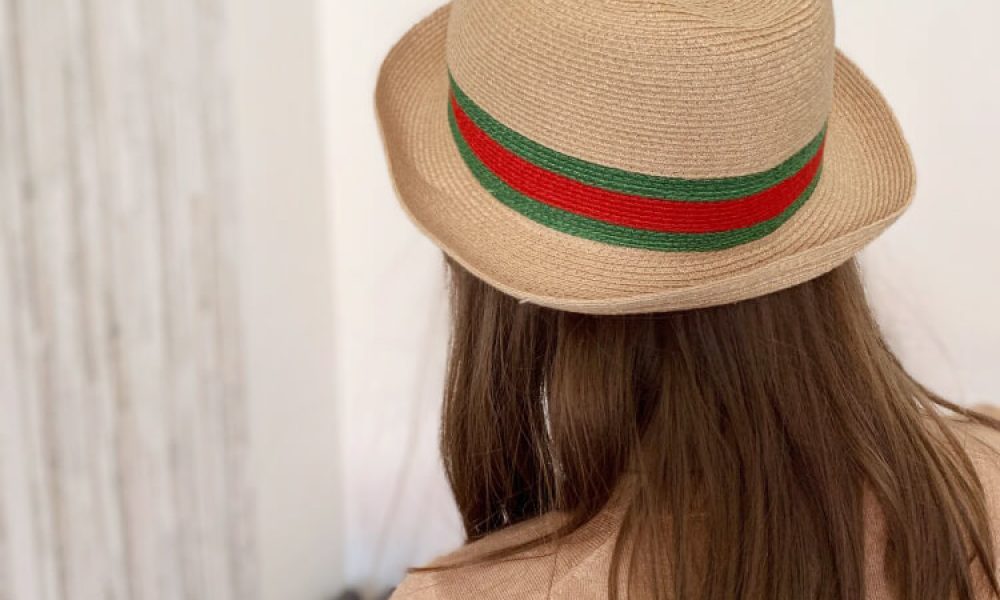 gucci straw hat womens
