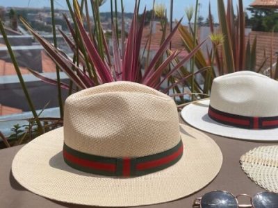 unisex gucci straw hat