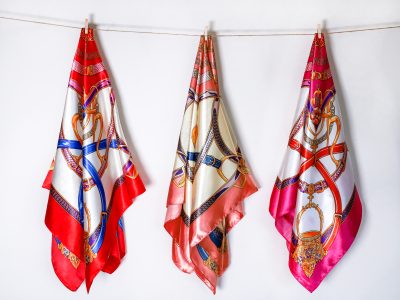 how to tie satin scarf on head