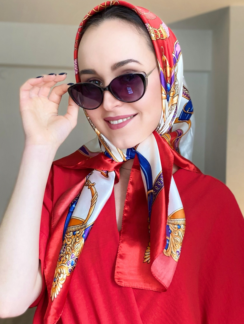 how to tie a satin headscarf