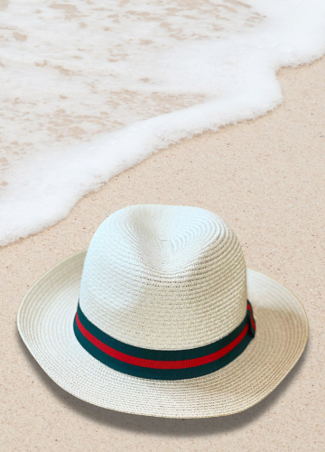 Cream Gucci Summer Straw Hat