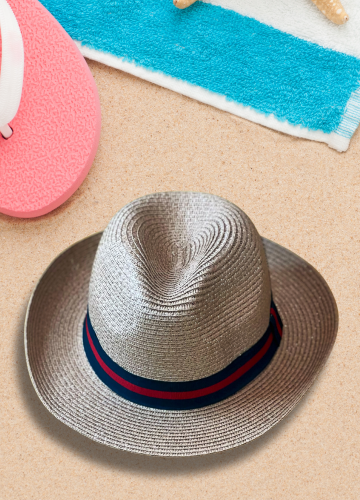 Brown Gucci Summer Straw Hat